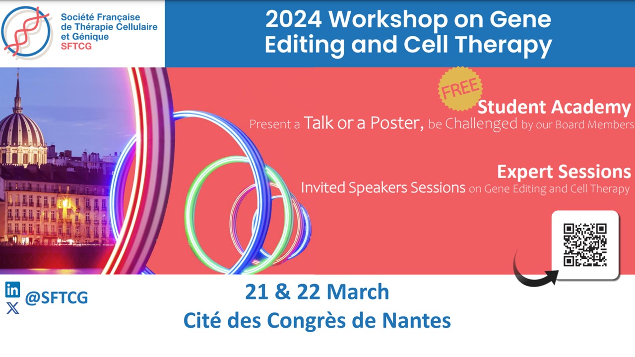 Biotherapy Partners will attend SFTCG worshop “gene editing and cell therapy”